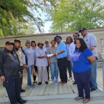 3 Charles Steels, Jr. Pres. SCLC presents check to TBC Legacy Founadtion_med
